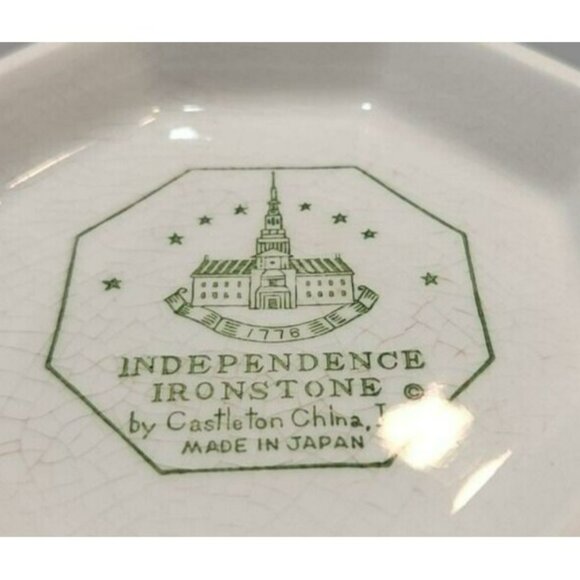 Vtg Independence Ironstone Castleton Japan Coffee Pot With Lid "Blue Tulip" - Picture 10 of 14